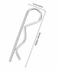 Heavy Duty Stainless Steel Roll Pins And Cotter Pins Kit 30 Piece Assortment For Trailer Hitches Mowers Trucks Towing Accessories Spring Hairpin Pins For Quick Workhorse Grade Fixes showing a 4.9 cm spring hairpin pin