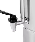 Close-up of spout on Party Ready Commercial Coffee Urn And Tea Maker 8L Large Stainless Steel Beverage Dispenser For Coffee Tea And Hot Water