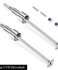High Speed 1 By 18 RC Front And Rear CVD Driveshaft Dogbone Axle Shafts 4 Piece Upgrade For HBX 18859 18858 18868 Off Road Car Truck Beefed Up CNC Machined Metal Install Easy Front And Rear Set rear CVD driveshaft set