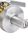Privacy Door Lock With Lever Handle For Commercial Interiors Brushed Chrome Finish Built Tough Heavy Duty Cylindrical Lock