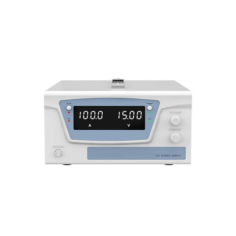 Beefy Adjustable DC Power Supply Bench Power Station 1200W To 3000W With Stable Voltage And Current Overcurrent And Overvoltage Protection Ideal For DIY Lab Repair Benchwork And Pro Test Gear, front view with LCD