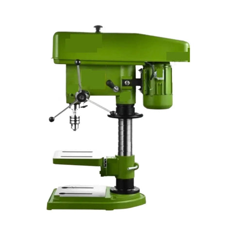 Heavy Duty Manual Tapping Rig Serving Hard Core Stability And No Fuss Depth Tweaks For Smooth Industrial Grade 220V Or 380V Bench Drilling Tasks With Corrosion Resistant Floor Mount For Serious Shop Workers in green color, showcasing vertical tap rig design.