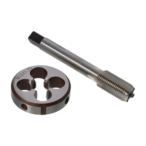 Professional Round Machine Tap Die M12×1.25 Metric Thread Kit For Precision External Screw Machining And Complete Internal Threading With Compact Storage Design For Heavy Duty Shop Use, M12x1.25 die and tap