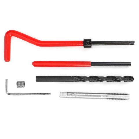 Stainless Steel M6x0.75 Thread Repair Kit With 30 Pcs Rethreading Tap Set For Female Threads, tool set with drill, tap, wrench