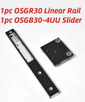 Dual Axis Linear Guide With Damping Wheel Slider For Precision Motion Systems And Automation 300 To 1400mm Adjustable Length Easy Install And Customization For Pro Grade Automated Equipment; 1 OSGR30 rail and OSGB30-4UU slider
