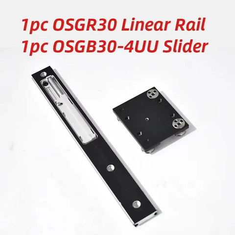 Dual Axis Linear Guide With Damping Wheel Slider For Precision Motion Systems And Automation 300 To 1400mm Adjustable Length Easy Install And Customization For Pro Grade Automated Equipment; 1 OSGR30 rail and OSGB30-4UU slider