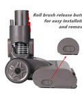 Floorhead Roller Brush Attachment With LED Headlights For Dyson V7 V8 V10 V11 V15 Vacuums showing roll brush release button
