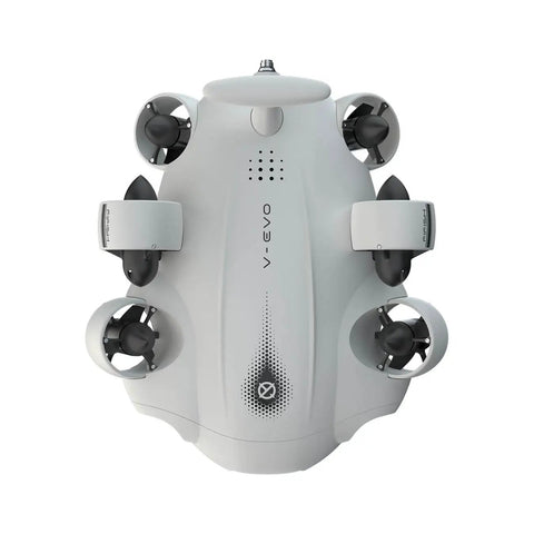 V-Evo Underwater Drone Body Only With 4K 60fps Camera, top view showing 166 Degree Wide View and multiple propellers