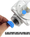 Adjustable natural gas regulator with dust cap for safe use