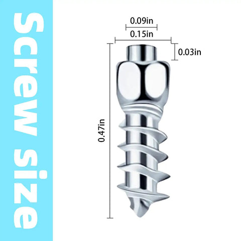 Rock Solid 100Pcs 12mm Carbide Tire Studs With Fast Fit Tool For Cars Trucks And Suvs Gives Major Cold Weather Grip and Anti Ice Traction On Snowy Slushy Roads, close-up of carbide tire stud showing dimensions.