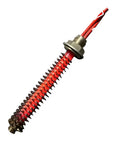 Top Shelf 220V Stainless Steel Cartridge Heater With Air Fin Tubes M18 Thread 900 Watt Electric Heating Rod with red and silver design.