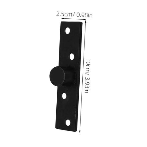 Heavy Duty Pivot Hinge For Hidden Secret Doors Stainless Steel With Black Finish viewed front, showing measurements