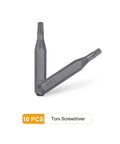 10 Piece Torx Bit Set T8H Magnetic 6 Point Star Heads With Five Thirty Two Inch Hex Shank 28mm Length S2 Steel For Electric And Manual Screwdrivers Pro Grade Precision Repair