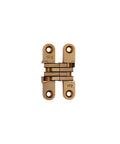 Invisible Mortise Door Hinges Pair 204CUS4 Satin Brass Zinc Finish By SOSS Mortise Mount Hinges close-up view