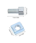 M5 Slotted T Nut Slide Nuts Set For T Track Fastening with dimensions and specifications displayed.