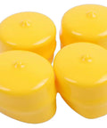 Four Pack Yellow Axle Cap Bearing Cover M143338 For John Deere Lawn Mowers And Tractors, set of four caps