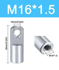 4 Pack Air Cylinder Rod Clevis End Female M16x1.5 Thread 82mm Length I Type Connector For Pneumatic Systems Industrial Machinery Durable Heavy Duty Quick Connect Replacement Part, silver steel