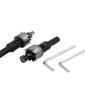 Pro Grade 17mm Hole Saw Kit With 68mm Overall Length And 14mm Cutting Depth HSS Spring Loaded Set Of 4 Hole Saws Plus 4 Hex Wrenches