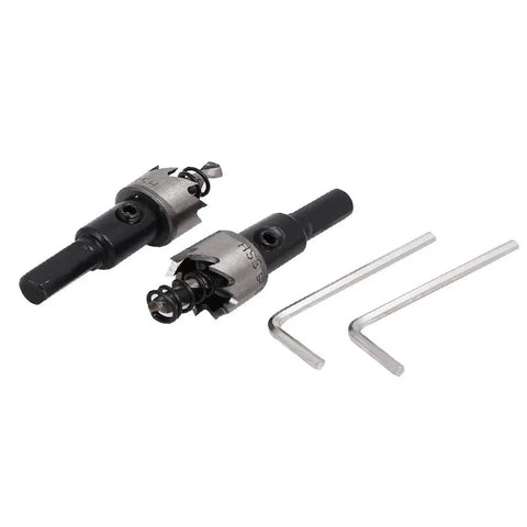 Pro Grade 17mm Hole Saw Kit With 68mm Overall Length And 14mm Cutting Depth HSS Spring Loaded Set Of 4 Hole Saws Plus 4 Hex Wrenches