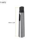 2 Pieces Morse Taper Adapter MT2 MT1 90mm Reducing Sleeve High Carbon Steel Drill Chuck Sleeve showing length measurement