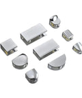 Heavy Duty Cabinet Shelf Clips 10 Piece Panel Bracket Holder Zinc Alloy Glass Clamp For Shelves And Doors Durable Non Slip Hinge Accessory