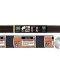 Commercial-Grade Weed Control Fabric 4 Ft By 250 Ft roll, showing packaging, Tough-As-Nails woven landscape barrier for outdoor use.
