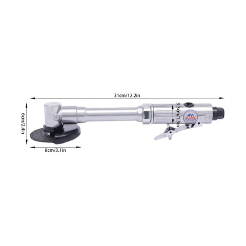 Badass 1/4 Inch Air Pneumatic Angle Die Grinder, High Speed Aluminum Alloy Polisher And Cutter with long handle and durable design.