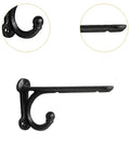 Heavy Duty Iron Decorative Shelf Bracket With Hook, Antique Style Wall Mount, Solid And Easy Install with curved hook detail