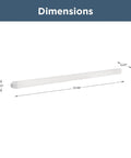 Diagram showing dimensions of 24 Inch Towel Rack for Bathroom Replacement Bar in Clear Finish, Wall Mounted Towel Holder Rod