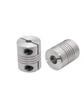 2 Pack Flexible Shaft Couplings For 5mm To 8mm Shafts 25mm Length 20mm OD Aluminum Alloy Lead Screw Coupler For 3D Printers And CNC Machines