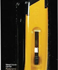 Light Duty Utility Knife With Retractable Blade Yellow Built For Quick Easy Cuts Includes Five Heavy Duty Blades And Patented Snap Closure