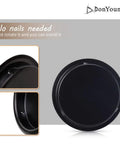 Six Pack Black Snap-In Closet Door Finger Pulls 2-1/8 Inch No Nails Needed Easy Install For Pocket Doors Sliding Bi-Pass Cabinets