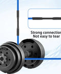 Heat Shrink Tubing Kit 150 Pcs With 3:1 Shrink Ratio Adhesive-Lined Marine Grade Black Wrap connected to blue wire with dumbbell