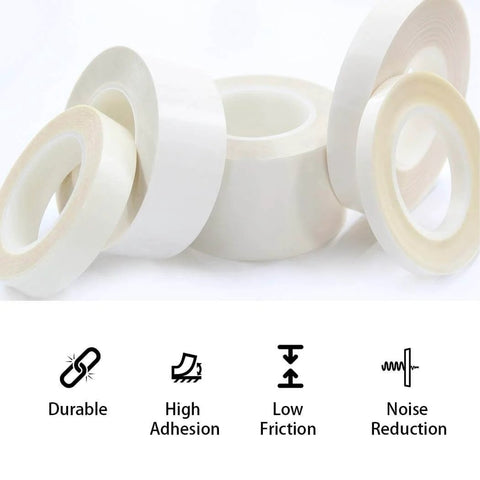 Image of UHMW Polyethylene Tape For Surface Protection And Squeak Reduction showing rolls of low friction, abrasion resistant tape.