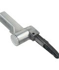 Heavy Duty Air Belt Sander And Pneumatic Belt Grinder Crushes Rough Surfaces Fast adjustable swivel head shown in close-up.
