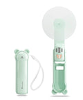 Portable Handheld Fan With Built In Power Bank And Flashlight USB C Rechargeable Mini Pocket Fan Delivers Up To 26 Hours Of Breeze, green