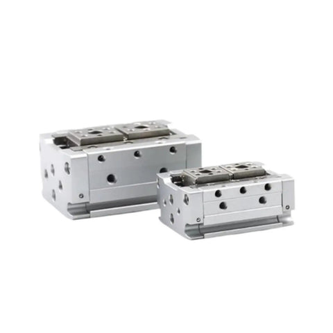 Heavy Duty Thin Finger Air Cylinder Actuator Built Like A Tank For Tight Bay Installations Delivers Dead Reliable Stroke Action And Quick Swap Mounting For Any Rig Or Assembly Line - aluminum actuator in two sizes.