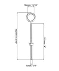 Ten Pack Eye Bolts One Quarter Inch By Four Inch Stainless Steel With Nuts For Hanging Or Securing Cables Outdoor Ready Durable Heavy Duty Hardware With Safe Working Load Up To 160 Lbs