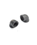 Solid As A Rock 16 Foot Black Industrial Pipe Handrail Wall Mounted Railing For Indoor Stairs Built Dead Nuts Strong With Sleek Vintage Metal Look Upgrades Your Entire Home Space. Two black metal elbow pipe fittings for handrail installation.
