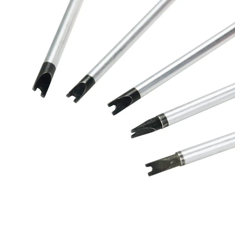 Top Shelf 5 Piece Spanner Screwdriver Set Featuring Strong Magnetic Tips In M1.7 M2.0 M2.3 M2.6 And M2.8 Sizes for precision tasks.