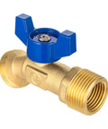 One Piece Three Quarter Inch Male NPT Inlet And Three Quarter Inch Male GHT Outlet Spigot With One Quarter Turn Valve For Quick On Off Outdoor Water Connection Sillcock Hose Bibb Connector Garden Hose GHT Outlet, brass valve