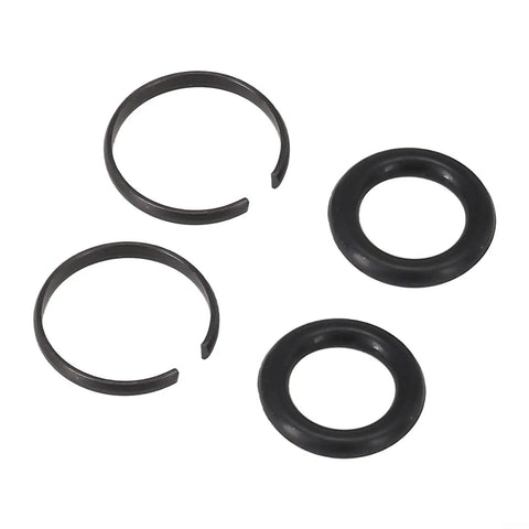 Professional Grade Impact Wrench Retainer Ring Kit With Sealed O Rings Two Pack featuring black retainer clips and O-rings for pneumatic tools.