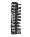 Heavy Duty Cordless Drill Kit With Slick Brushless Engine Delivering Up To 1500 RPM And 25 Precise Torque Gears drill bit set showing various sizes and types.