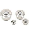 20 Pack Of Heavy Duty Nylon Ball Transfer Units With Embedded Roller Bearings For Seamless Multi Directional Motion On Conveyors And Workbenches Rolls Like Butter Under Tough Shop Loads, assorted sizes in steel