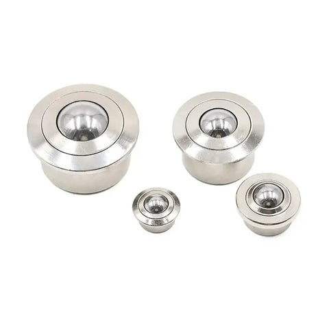 20 Pack Of Heavy Duty Nylon Ball Transfer Units With Embedded Roller Bearings For Seamless Multi Directional Motion On Conveyors And Workbenches Rolls Like Butter Under Tough Shop Loads, assorted sizes in steel