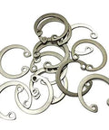Internal Circlip Retaining Ring Go To Assortment Kit Stainless Steel 304, 80 Piece Set, overlapping retaining rings close-up