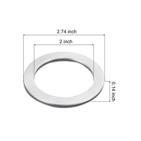 Two Pack NTA3244 2TRA Thrust Needle Roller Bearings With Washers, 2 Inch Bore, 2.74 Inch Outer Diameter, 0.14 Inch Thick, Chrome Steel ABEC5
