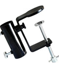 Heavy Duty Steel Umbrella Clamp That Attaches Anywhere A Deck Rail Or Boat Rail 360 Degree Rotatable Umbrella Holder, side view