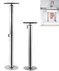 Rock Solid Undermount Sink Brackets Kit for stable mounting with metal supports shown under kitchen sink.