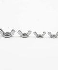 20 Pack M5 Stainless Steel Wing Nuts For Hardware Projects, Rust Resistant Butterfly Nuts displayed in a row